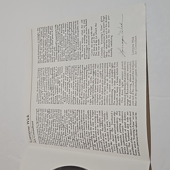 Edwin M Knowles China Co. Evening Ease Norman Rockwell Porcelain Plate - Picture 9 of 9